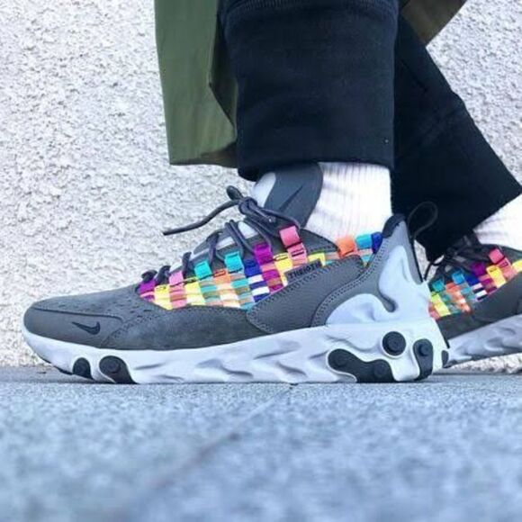 Nike React Sertu Grey Sneakers with Colorful Accents 12 - Picture 1 of 14